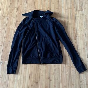 Splendid Black Lightweight Sweater with High Collar